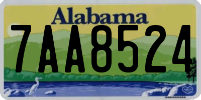 AL license plate 7AA8524