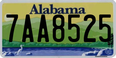 AL license plate 7AA8525