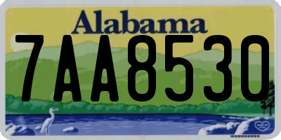 AL license plate 7AA8530