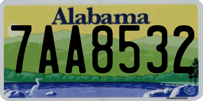 AL license plate 7AA8532