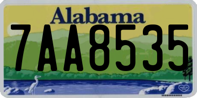 AL license plate 7AA8535