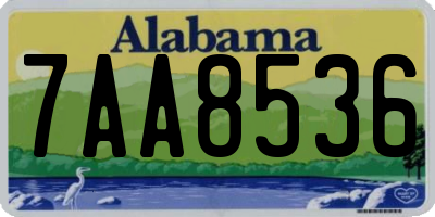 AL license plate 7AA8536