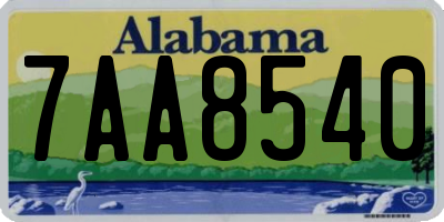 AL license plate 7AA8540