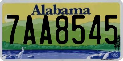 AL license plate 7AA8545