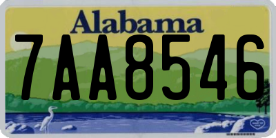 AL license plate 7AA8546