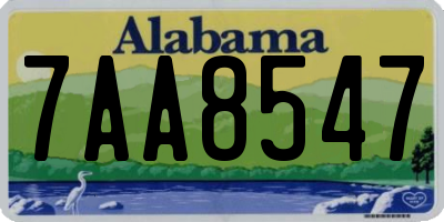 AL license plate 7AA8547