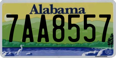 AL license plate 7AA8557
