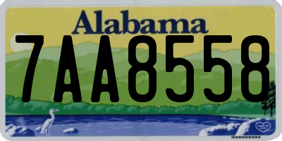 AL license plate 7AA8558