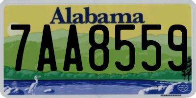 AL license plate 7AA8559