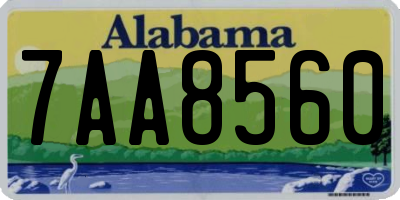 AL license plate 7AA8560