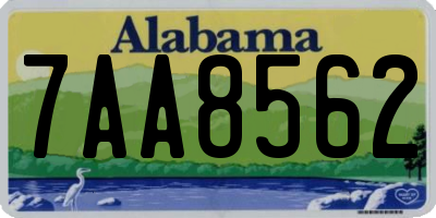 AL license plate 7AA8562