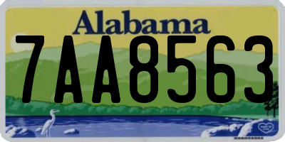 AL license plate 7AA8563