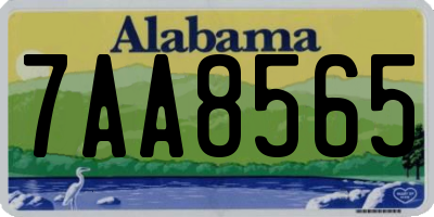 AL license plate 7AA8565