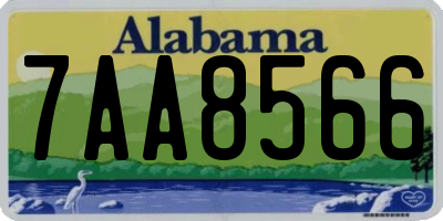 AL license plate 7AA8566
