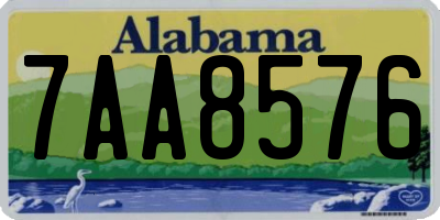 AL license plate 7AA8576