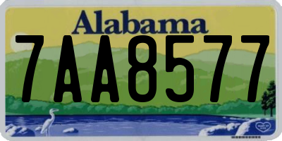 AL license plate 7AA8577