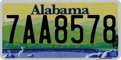 AL license plate 7AA8578