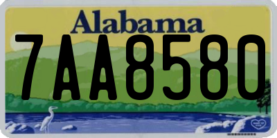 AL license plate 7AA8580