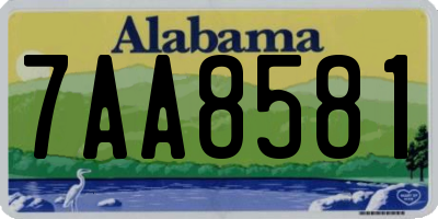 AL license plate 7AA8581