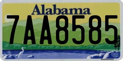 AL license plate 7AA8585