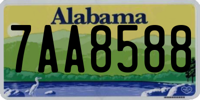 AL license plate 7AA8588