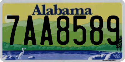 AL license plate 7AA8589