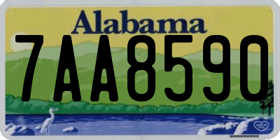 AL license plate 7AA8590