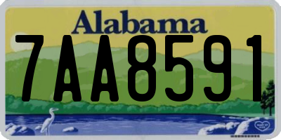 AL license plate 7AA8591