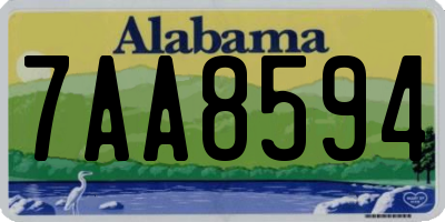 AL license plate 7AA8594