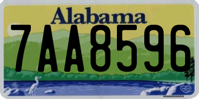 AL license plate 7AA8596