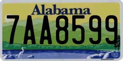 AL license plate 7AA8599