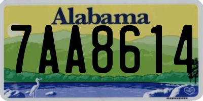 AL license plate 7AA8614
