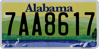 AL license plate 7AA8617