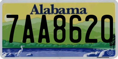 AL license plate 7AA8620