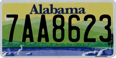 AL license plate 7AA8623