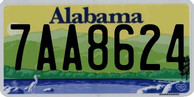 AL license plate 7AA8624