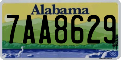 AL license plate 7AA8629