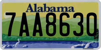 AL license plate 7AA8630
