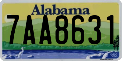 AL license plate 7AA8631