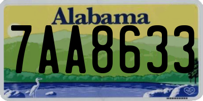 AL license plate 7AA8633