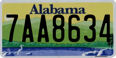 AL license plate 7AA8634