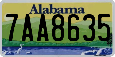 AL license plate 7AA8635