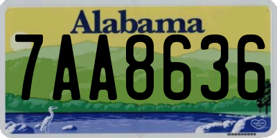 AL license plate 7AA8636