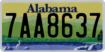 AL license plate 7AA8637
