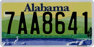 AL license plate 7AA8641