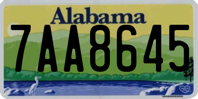 AL license plate 7AA8645