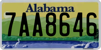 AL license plate 7AA8646