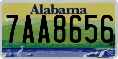 AL license plate 7AA8656