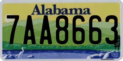 AL license plate 7AA8663