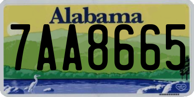 AL license plate 7AA8665
